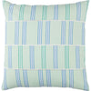 Mint, White, Sky Blue, Emerald / Down Feather / 18" x 18"