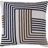 Light Gray, Dark Brown, Navy / Down Feather / 18" x 18"