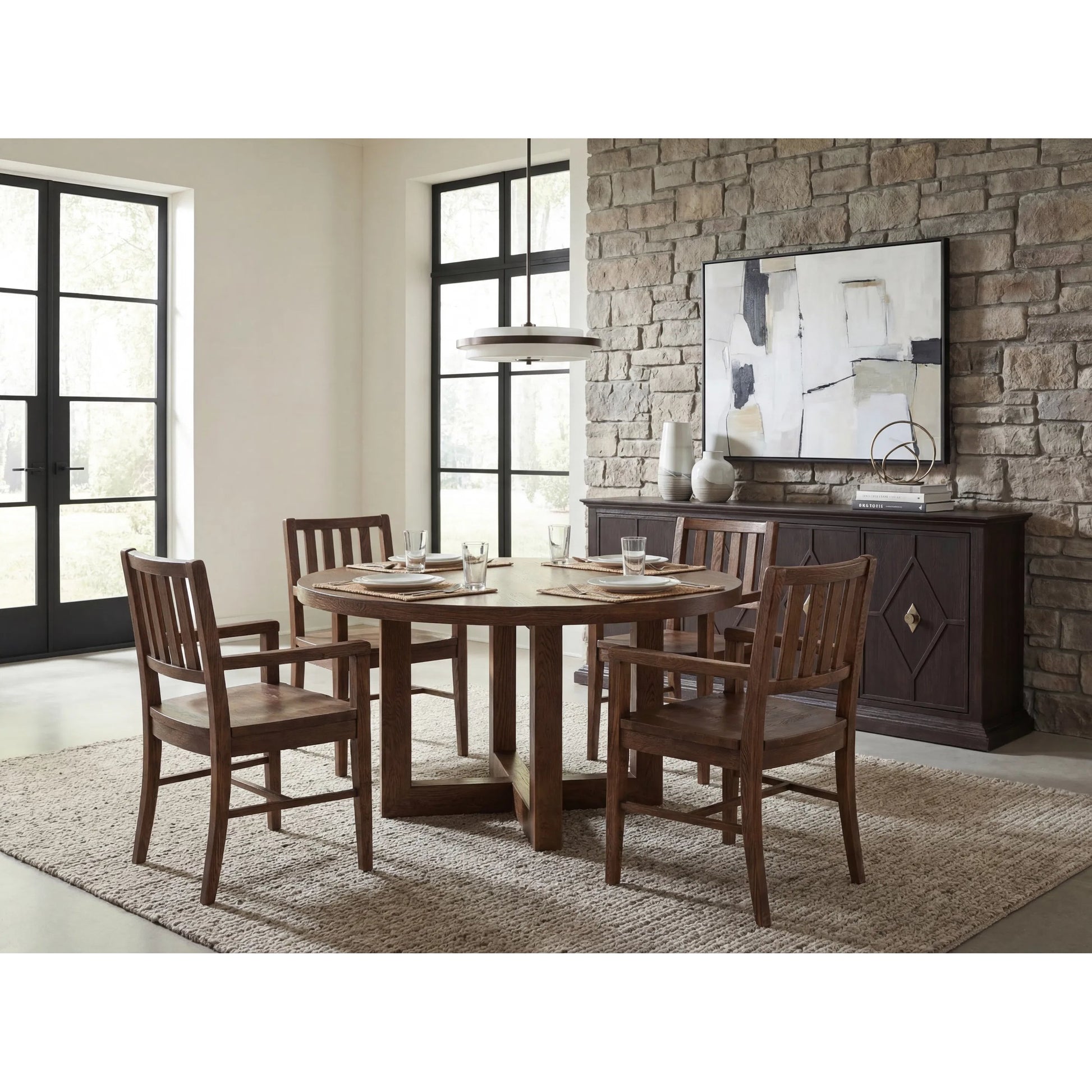 Driftwood Splatback Arm Chair by Hooker Furniture. Made from unique in a transitional style.