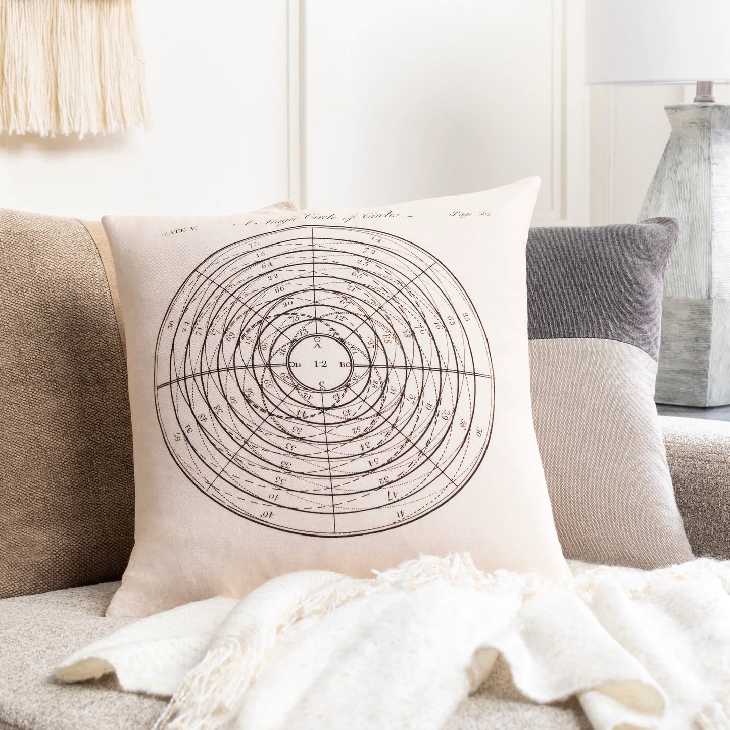002 SR-880409,SR-880410 | Lifestyle | Inventors Pillow - 33854 by Surya in black, ivory. Made from 100% cotton in a modern style.