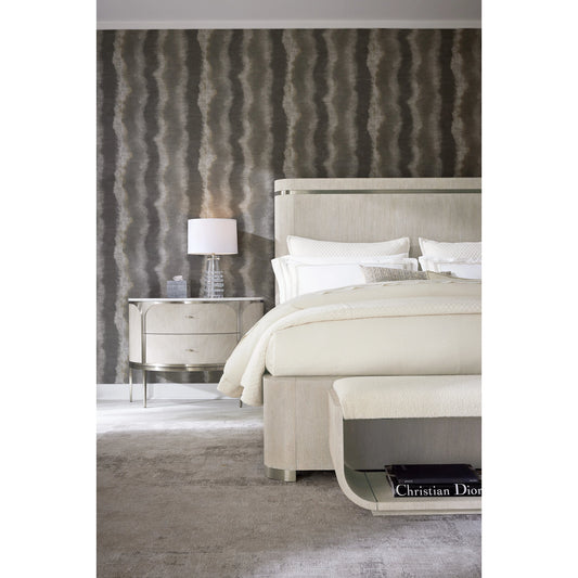 Modern Mood Panel Bed by Hooker Furniture. Made from oak veneers, metal in a modern style.