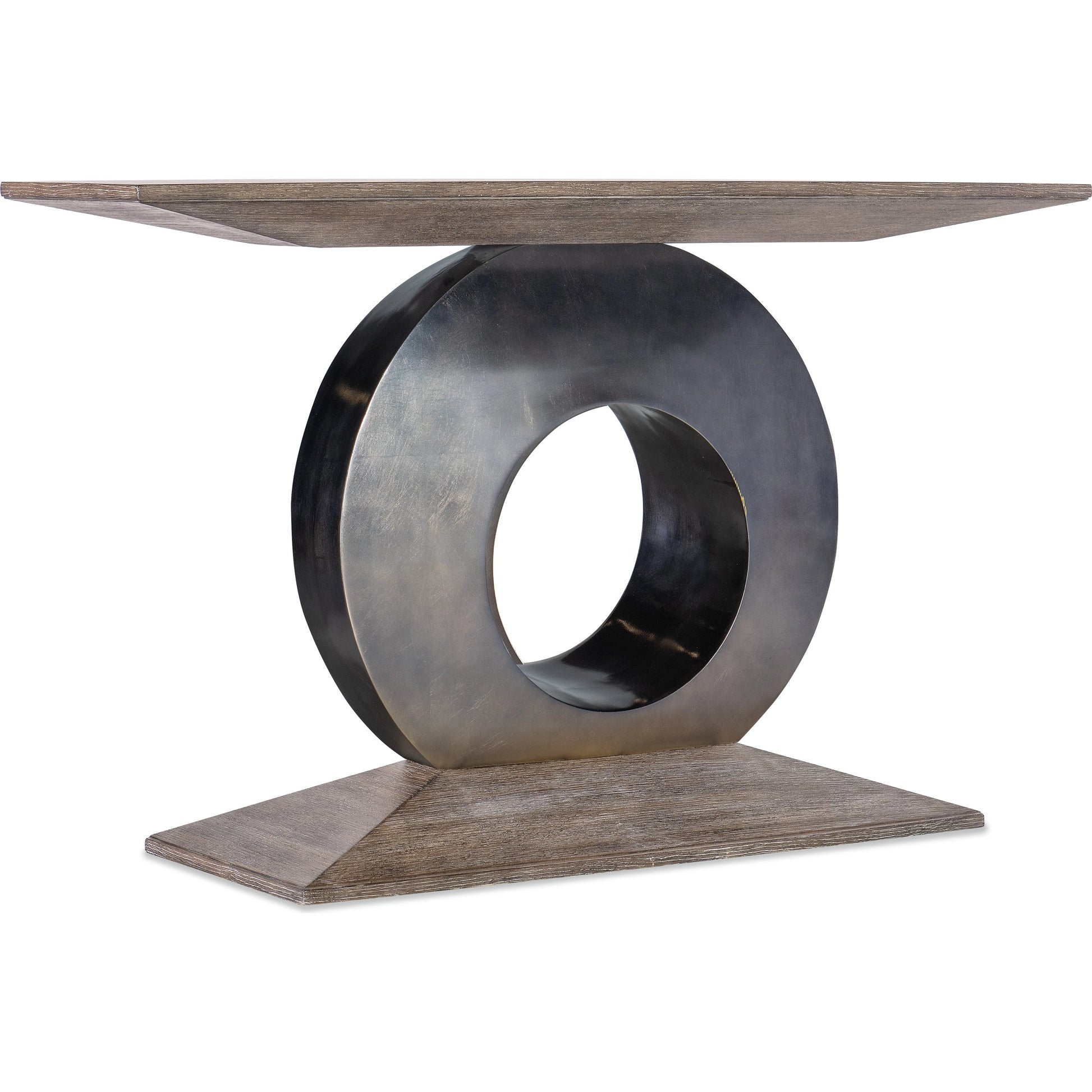 Modern Mood Accent Console by Hooker Furniture. Made from oak veneers, resin in a modern style.