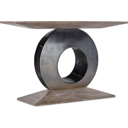 Modern Mood Accent Console by Hooker Furniture. Made from oak veneers, resin in a modern style.