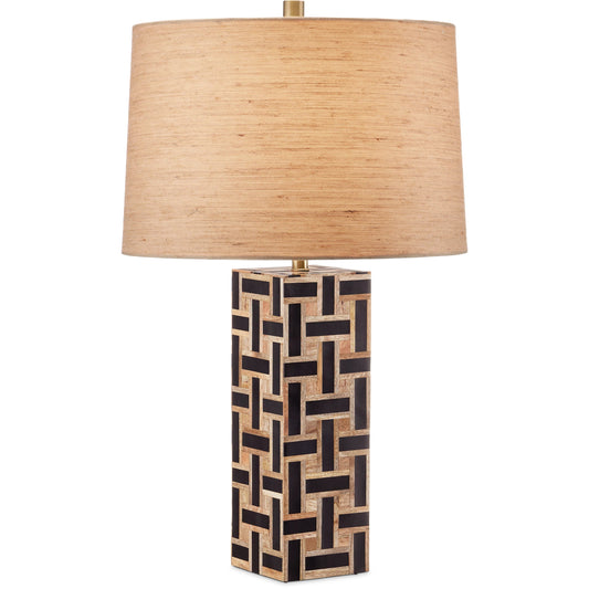 Aarna Table Lamp by Currey and Company. Made from wood, engineered hardwood, composite in a modern style.