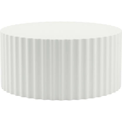 Athena Outdoor Coffee Table by Sunset West in bone. Made from gfr concrete in a modern style.