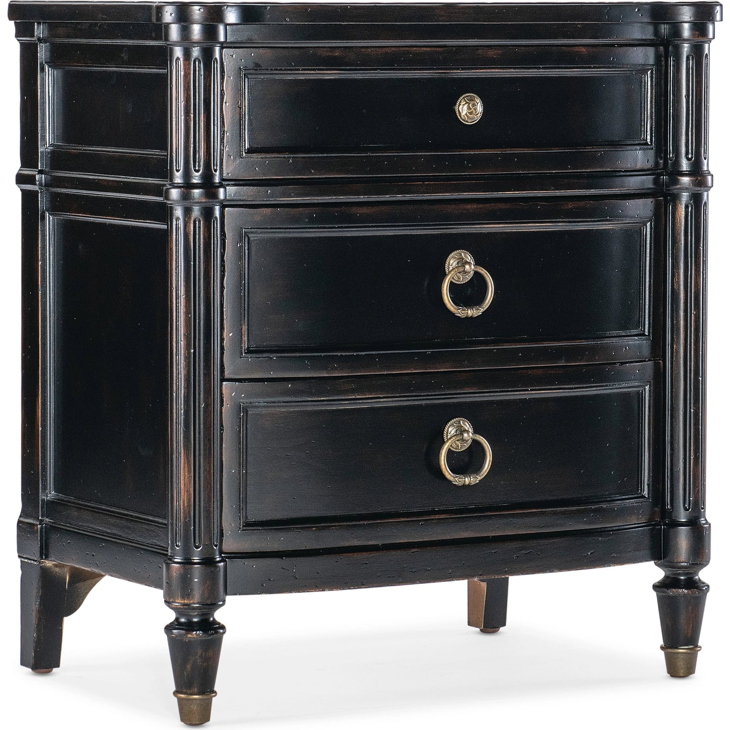 002 SI-2029030 | Primary Silo | Charleston 30" Three-Drawer Nightstand by Hooker Furniture. Made from cherry, maple veneers, metal, solid-wood edge top in a traditional style.
