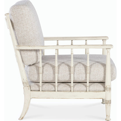 Prairie Upholstered Chair by Hooker Furniture in beige. Made from oak veneers and fabric in a modern style.