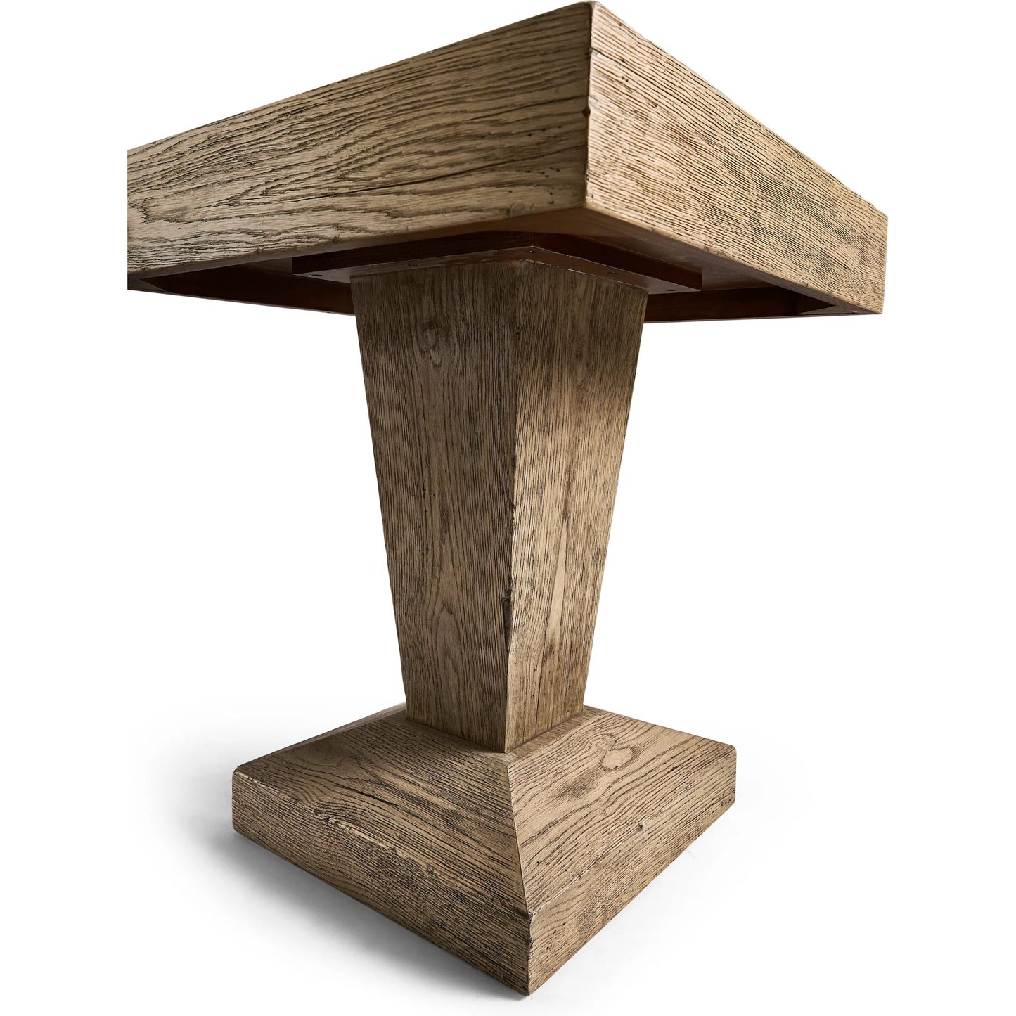 008 SI-2462591 | Closeup | Echo Canyon Square Marble Side Table by Jonathan Charles in faded oak. Made from oak veneer in a cottage & farmhouse style.
