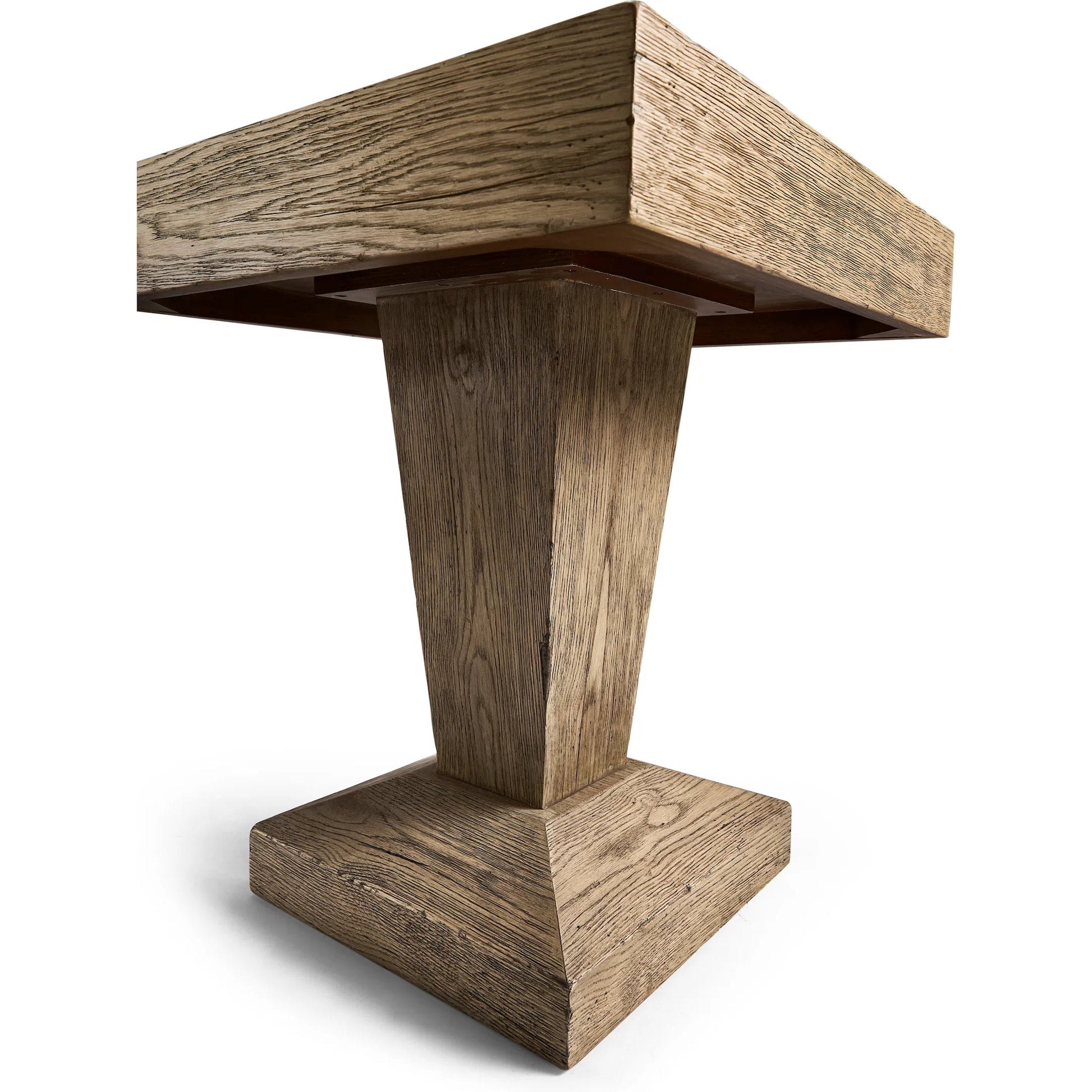 Echo Canyon Square Marble Side Table by Jonathan Charles in faded oak. Made from oak veneer in a cottage & farmhouse style.