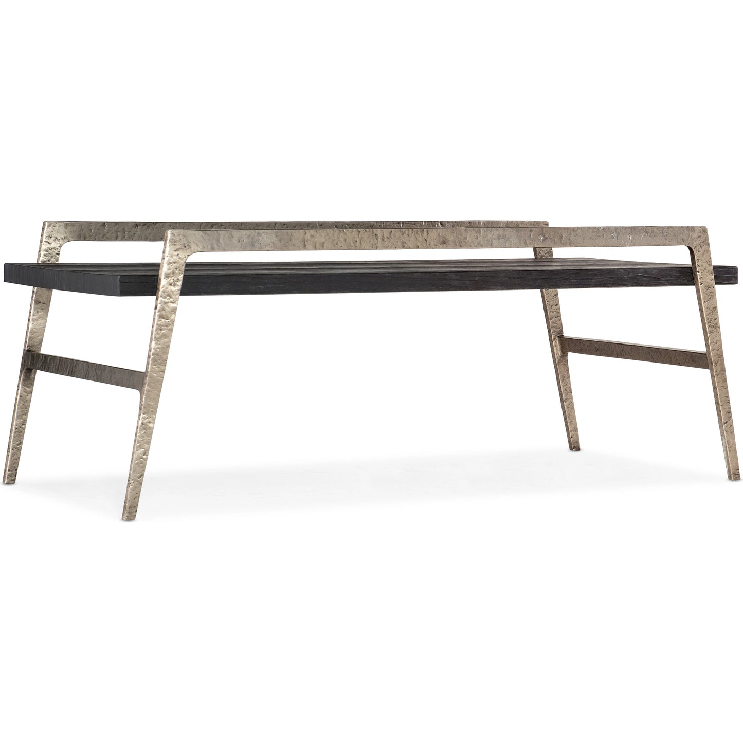 000 SI-1959581 | Primary Silo | Chapman Shou Sugi Ban Rectangle Cocktail Table by Hooker Furniture in pewter, charred black. Made from pine veneers, metal in a modern style.