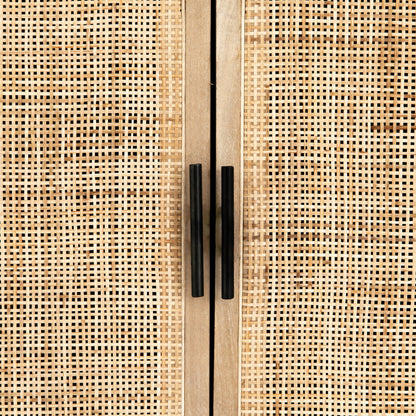 Caprice Bookshelf by Four Hands in washed black. Made from solid acacia in a modern style.