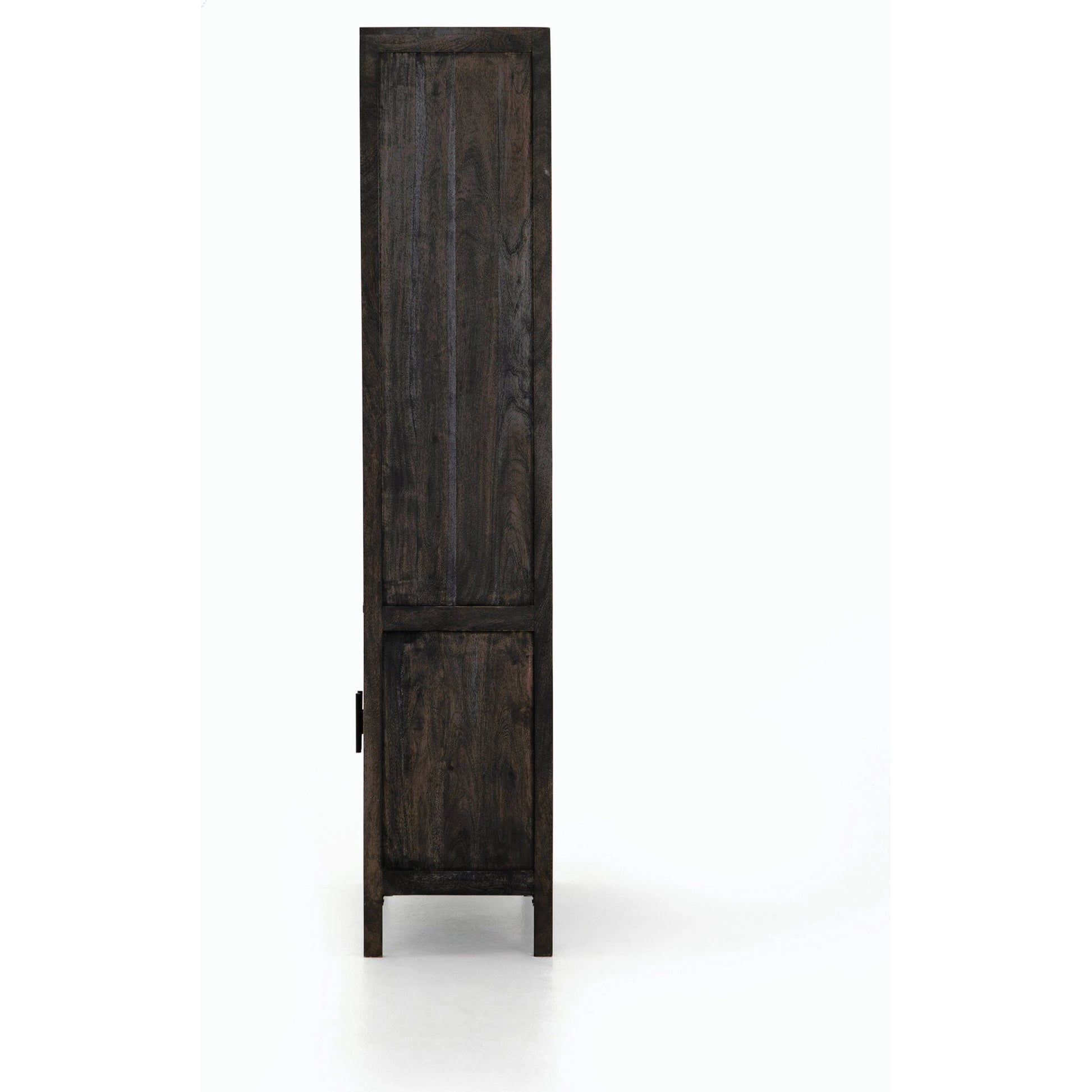 Caprice Bookshelf by Four Hands in washed black. Made from solid acacia in a modern style.