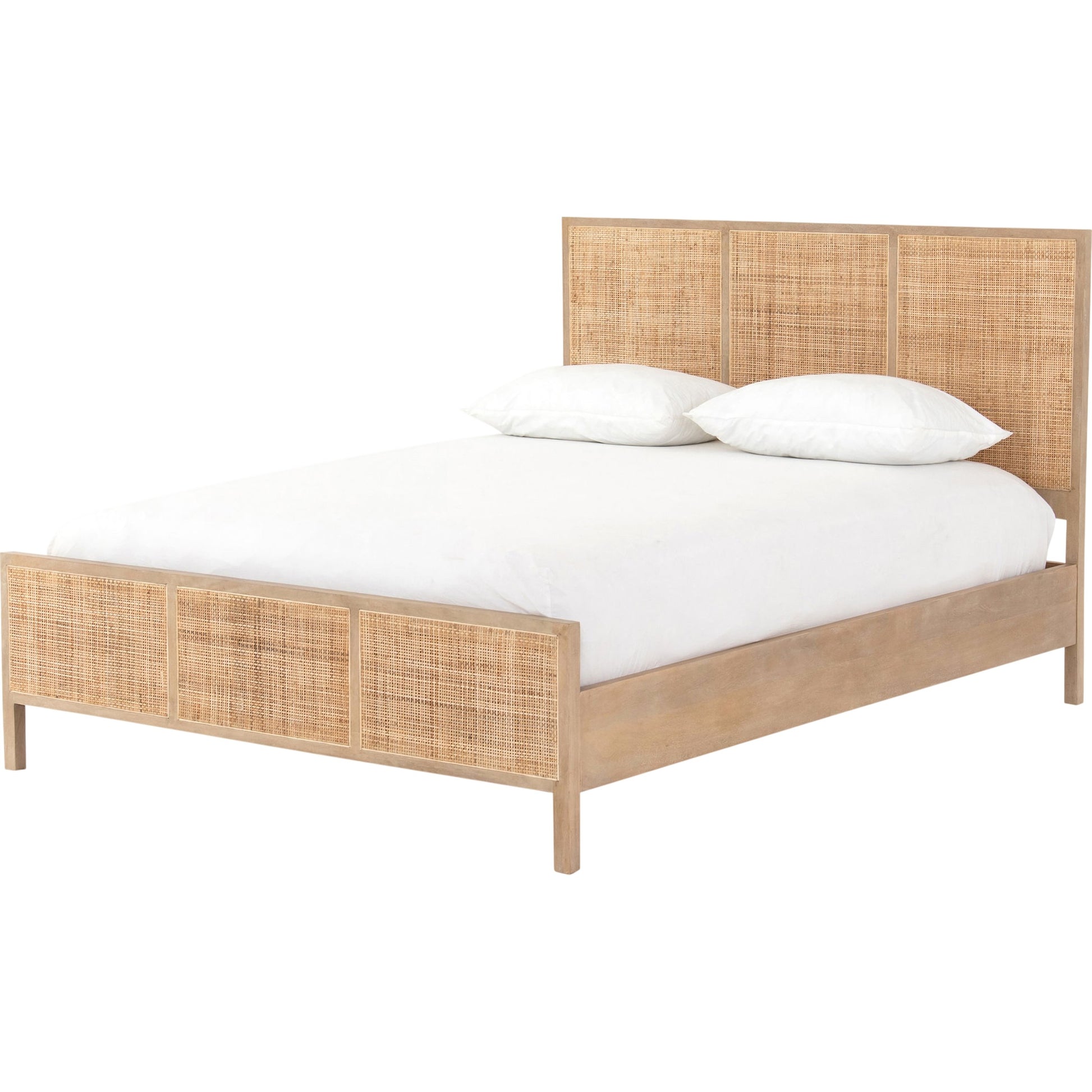 Sydney Bed by Four Hands. Made from cane, solid mango in a modern style.
