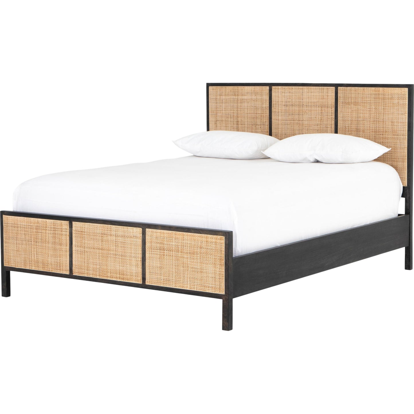 002 SR-810037,SR-810039 | Primary Silo | Sydney Bed by Four Hands. Made from cane, solid mango in a modern style.