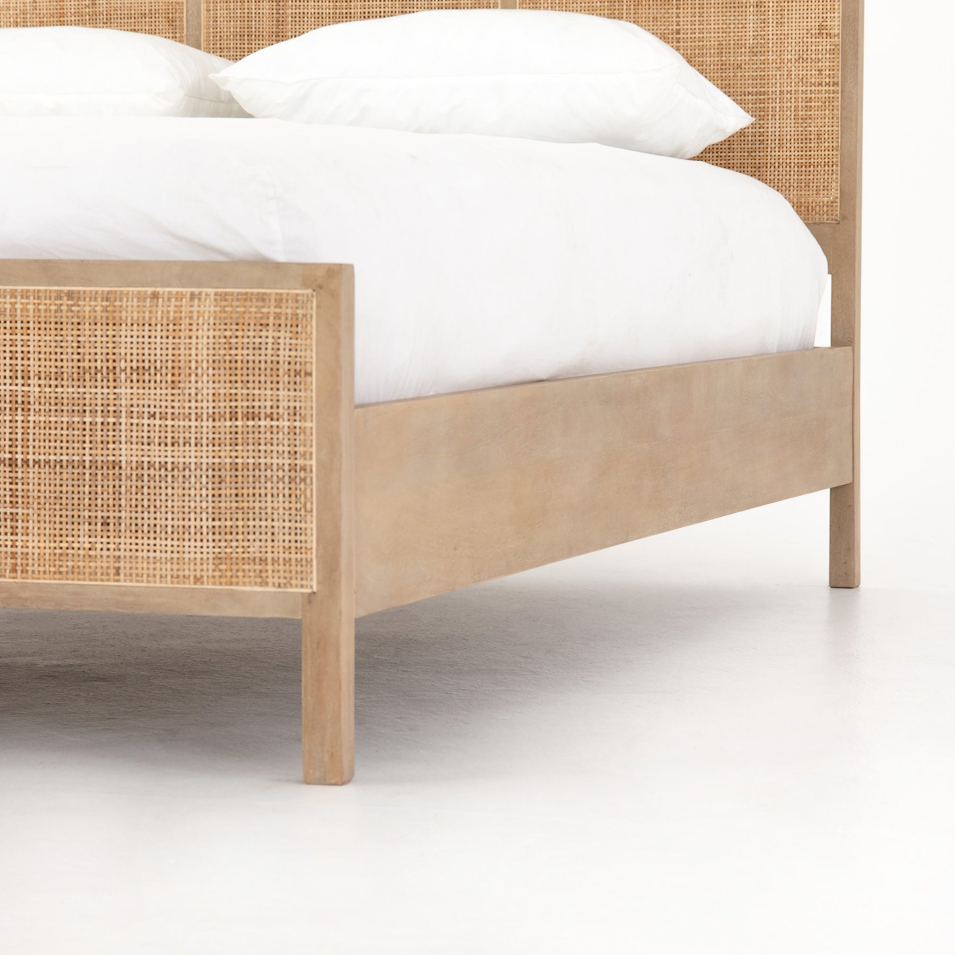 Sydney Bed by Four Hands. Made from cane, solid mango in a modern style.