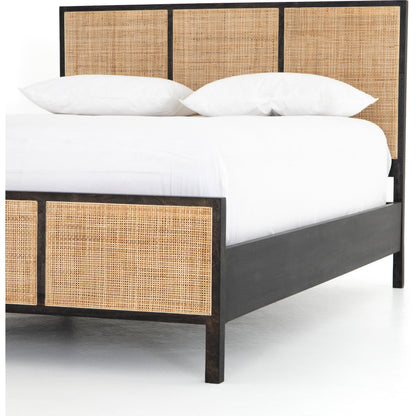 Sydney Bed by Four Hands. Made from cane, solid mango in a modern style.