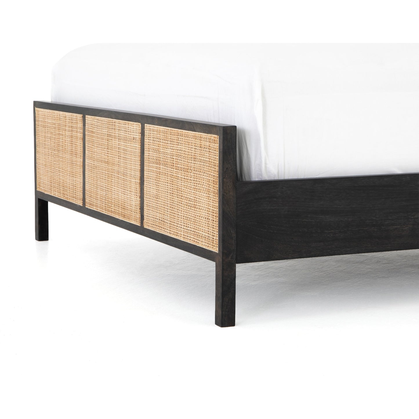 054 SR-810039 | Closeup | Sydney Bed by Four Hands. Made from cane, solid mango in a modern style.