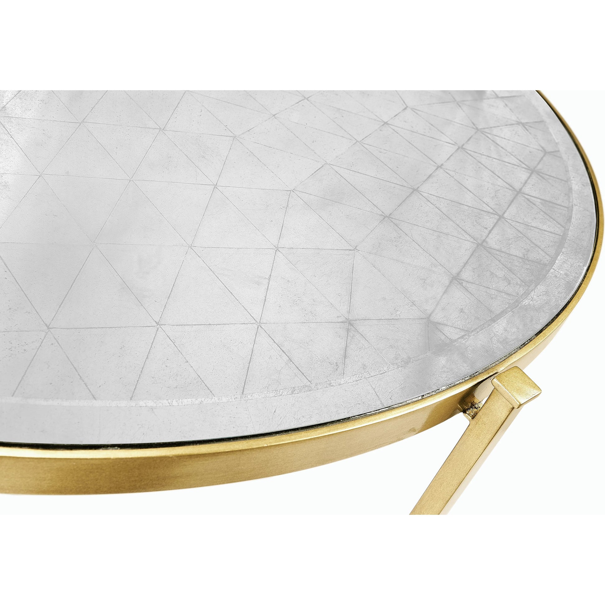 Luxe Transitional Center Table by Jonathan Charles in gold and gilded iron. Made from iron in a transitional style.