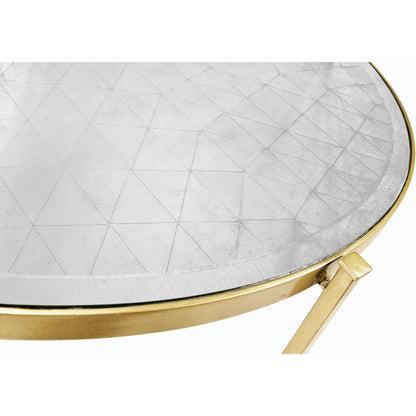Luxe Transitional Center Table by Jonathan Charles in gold and gilded iron. Made from iron in a transitional style.
