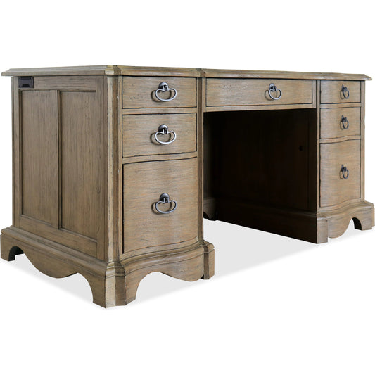 Corsica Junior Executive Desk by Hooker Furniture in light natural. Made from acacia veneers in a traditional style.