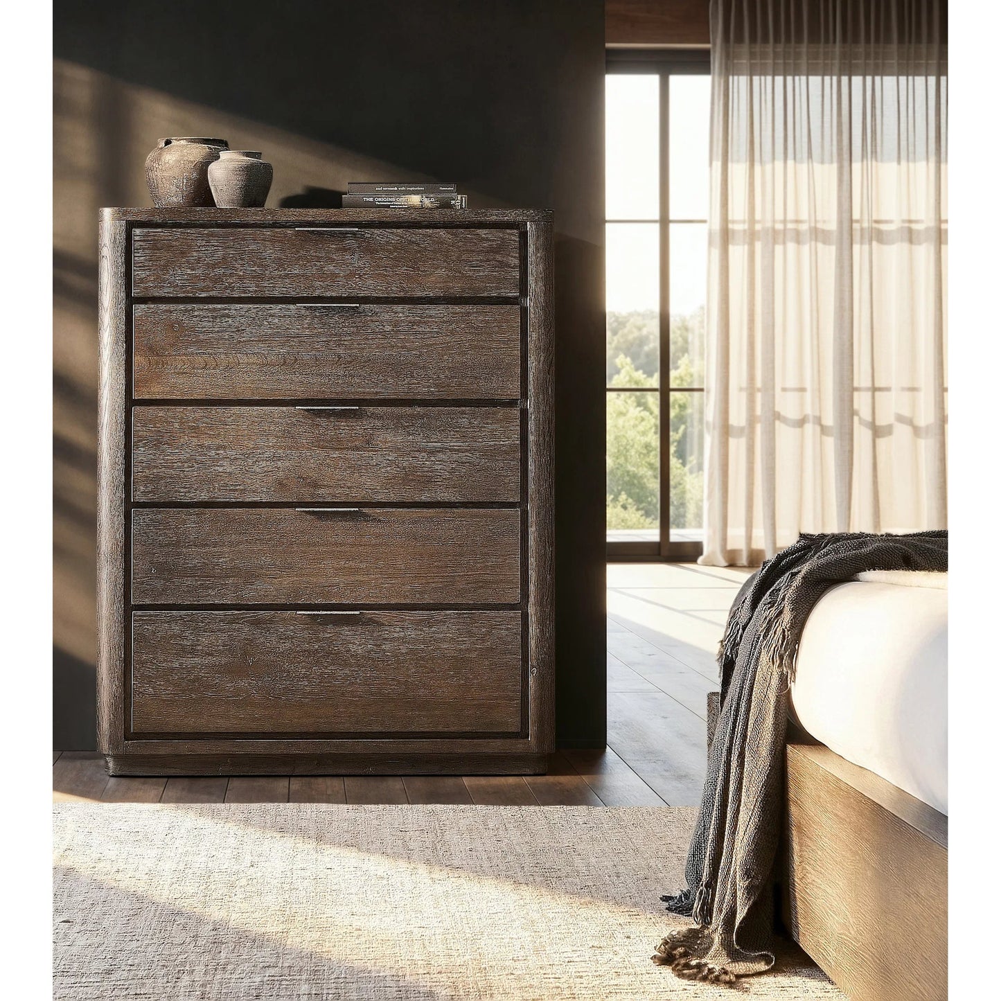 006 SI-2513525 | Lifestyle | Outline Tall Drawer Chest by Bernhardt in cassel. Made from wood in a transitional style.