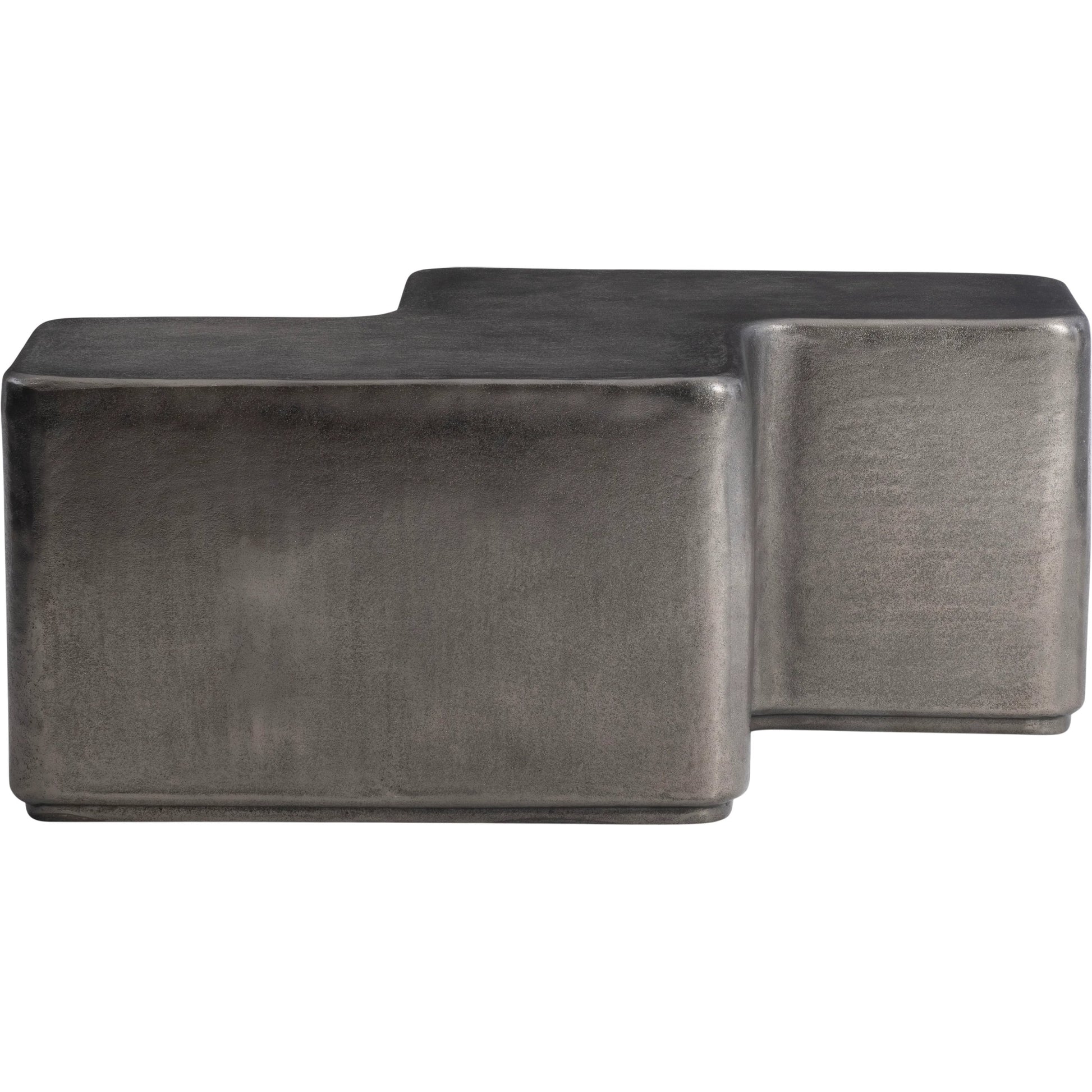 Juri Cocktail Table by Bernhardt in graphite. Made from metal in a modern style.