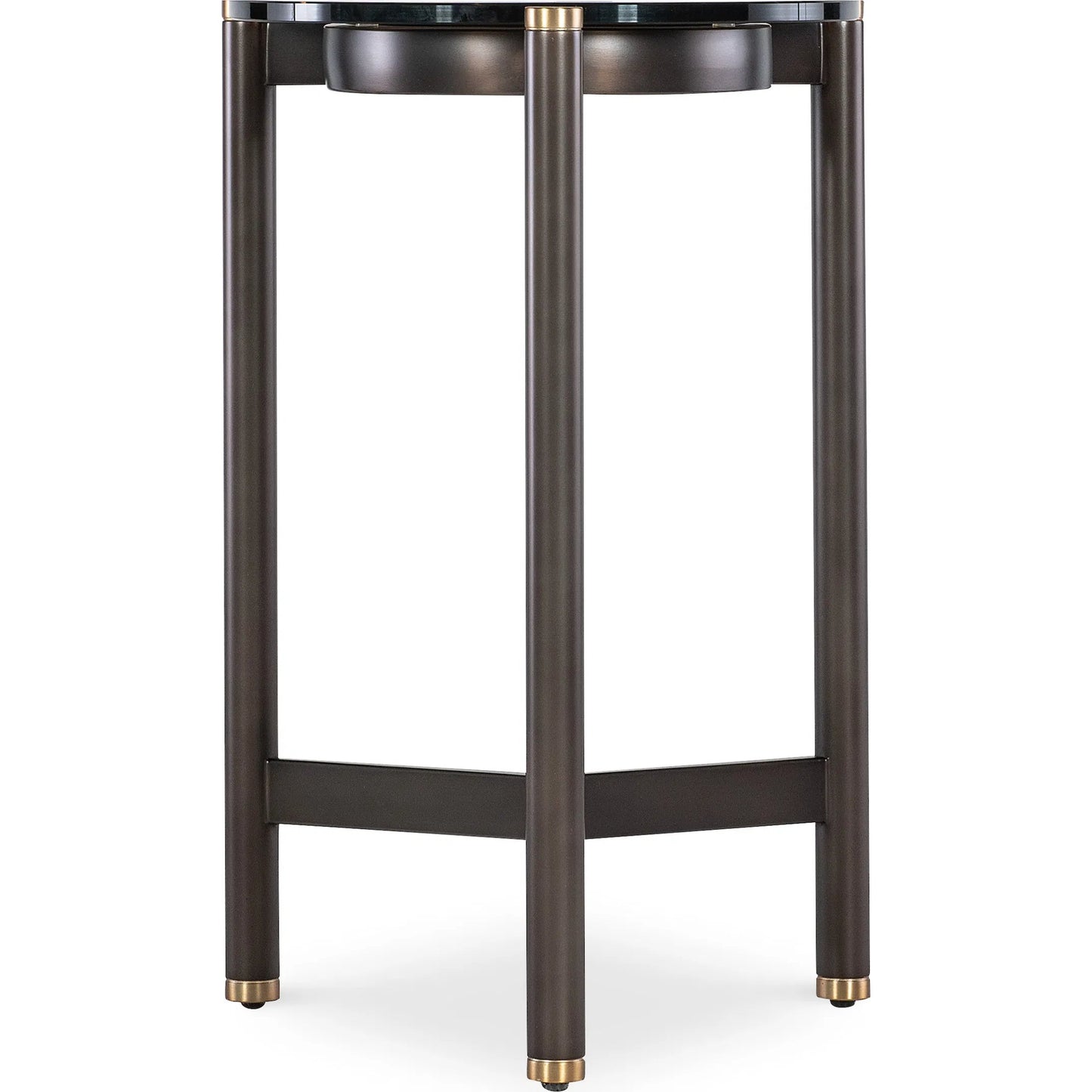 001 SI-2193367 | Primary Silo | Grayson Drink Table by Hooker Furniture in black metal with smoked glass. Made from unique in a modern style.