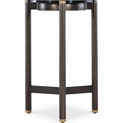 Grayson Drink Table by Hooker Furniture in black metal with smoked glass. Made from unique in a modern style.