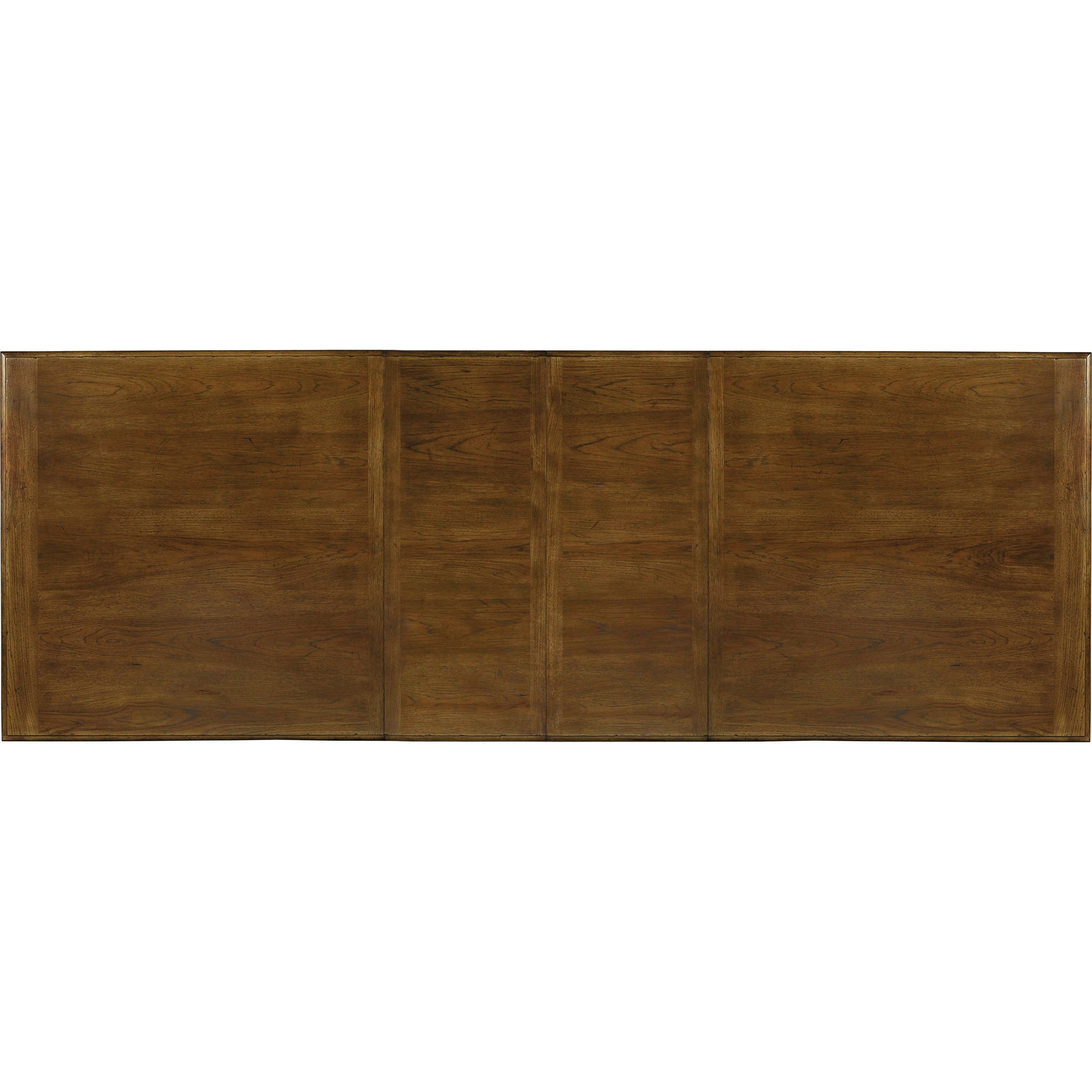 Archivist Trestle Table by Hooker Furniture in pecan. Made from pecky pecan veneers in a cottage & farmhouse style.
