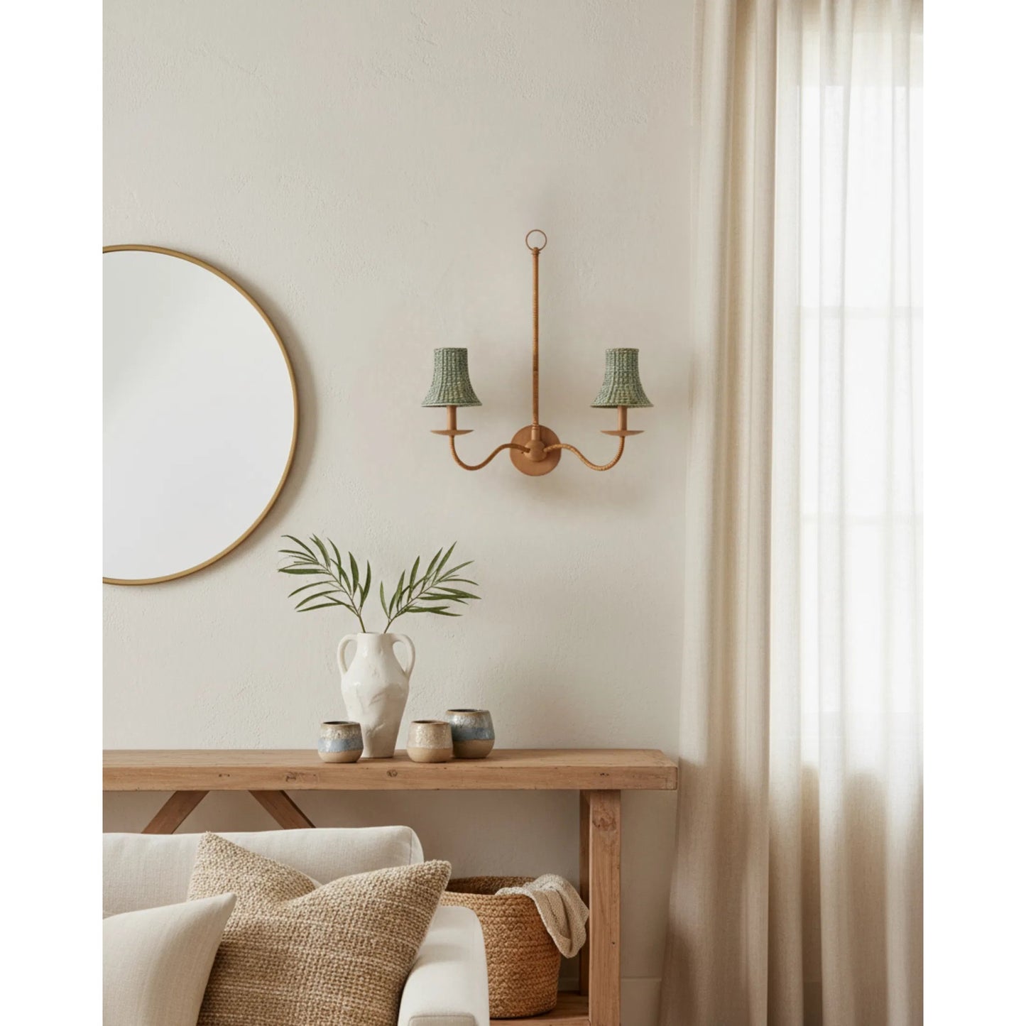 012 SI-2191841 | Lifestyle | Saxon Double-Light Wall Sconce by Currey and Company. Made from unique in a modern style.