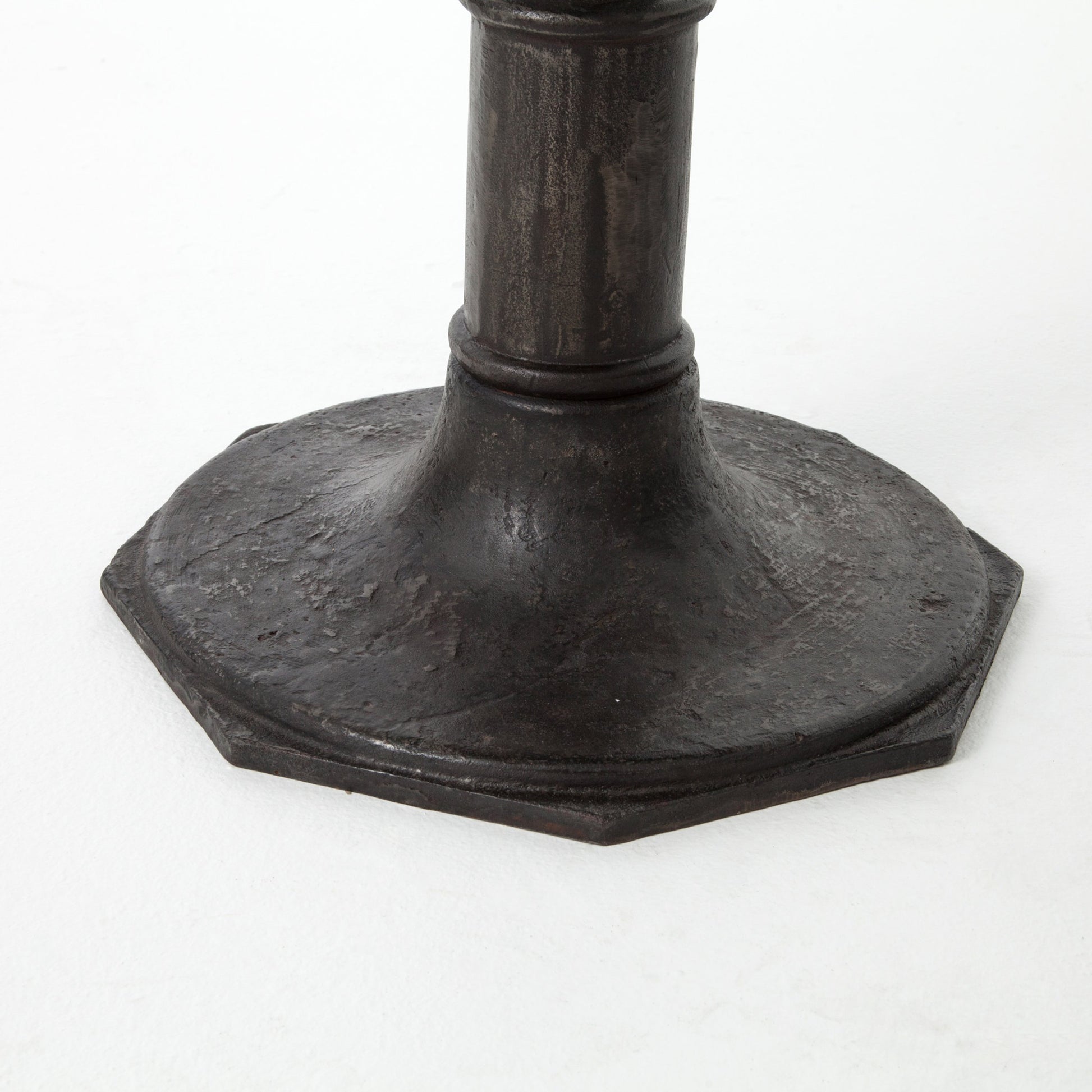 Lucy Bistro Table by Four Hands in carbon wash, white marble. Made from solid marble, iron, engineered hardwood in a traditional style.