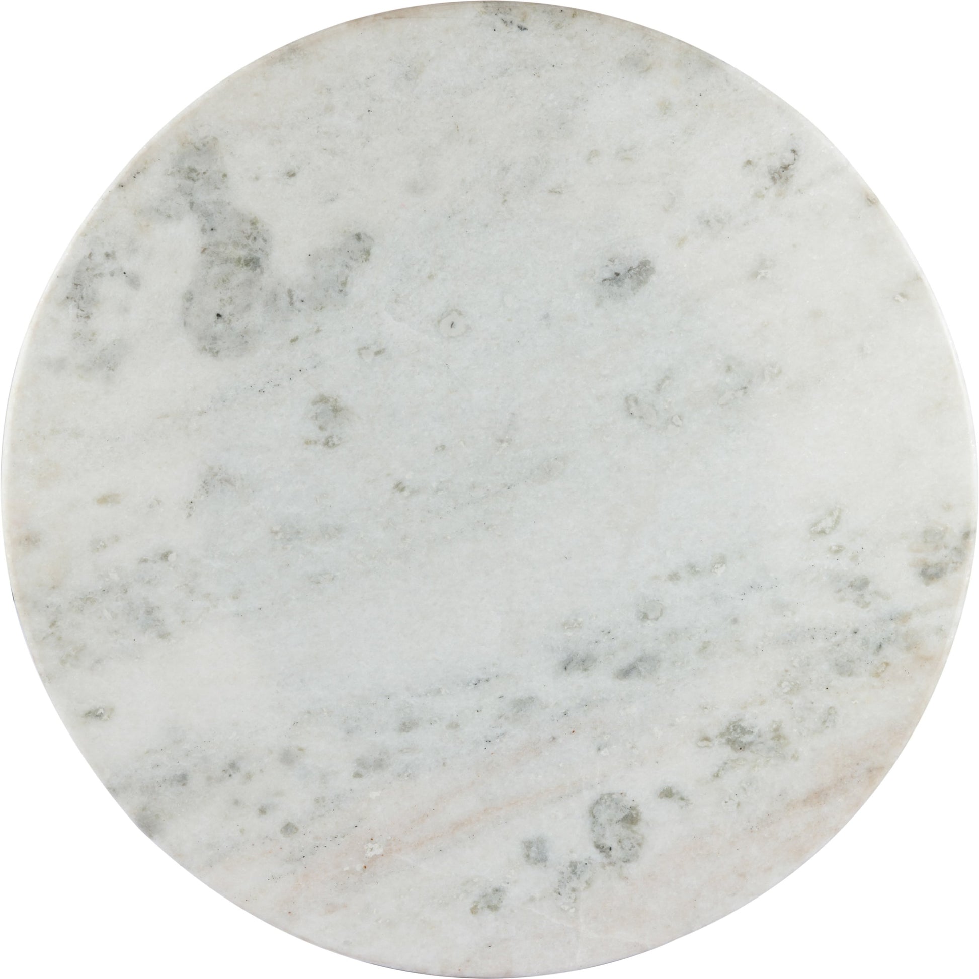 Lucy Round Dining Table by Four Hands in carbon wash, white marble and carbon wash. Made from solid marble, iron, engineered hardwood in a traditional style.