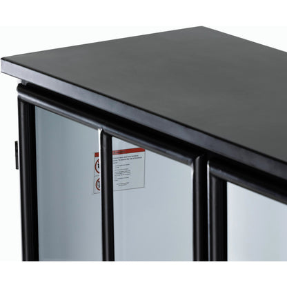 Camila Sideboard by Four Hands in painted white, black and tempered glass, painted white, black. Made from iron in a eclectic & global style.