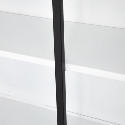 Camila Sideboard by Four Hands in painted white, black and tempered glass, painted white, black. Made from iron in a eclectic & global style.