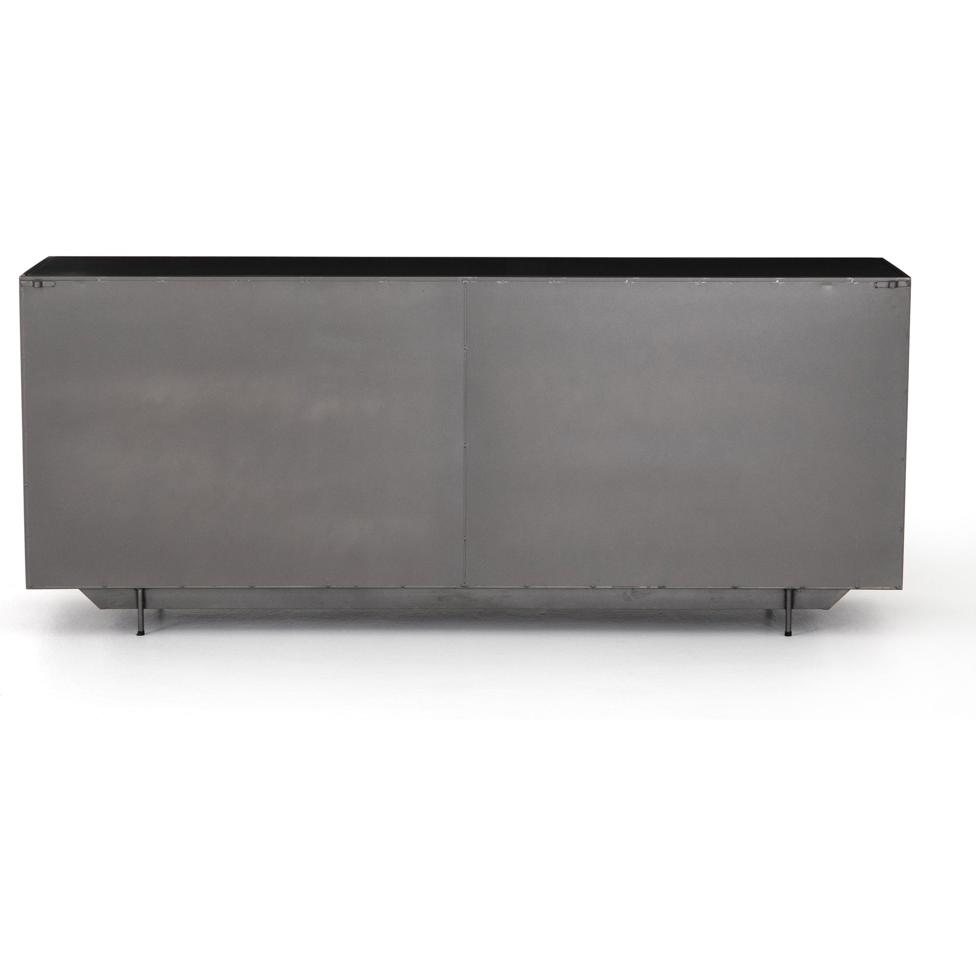 Hendrick Sideboard by Four Hands in black, perforated black and black. Made from iron in a modern style.