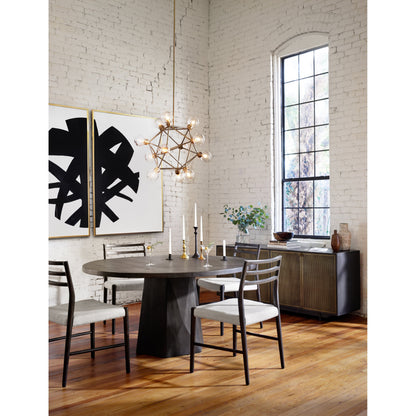 Hendrick Sideboard by Four Hands in black, perforated black and black. Made from iron in a modern style.