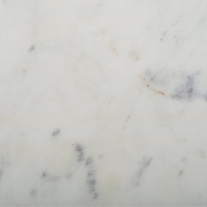 Evelyn Round Nesting Coffee Table by Four Hands in gunmetal, polished white marble. Made from solid marble, iron, engineered hardwood in a modern style.