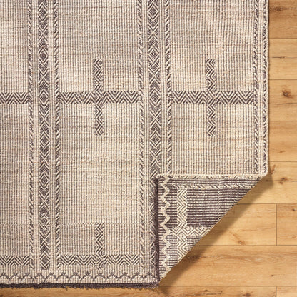 Irfan Rug - 539838 by Surya in beige, charcoal, taupe. Made from wool, cotton in a unique style.