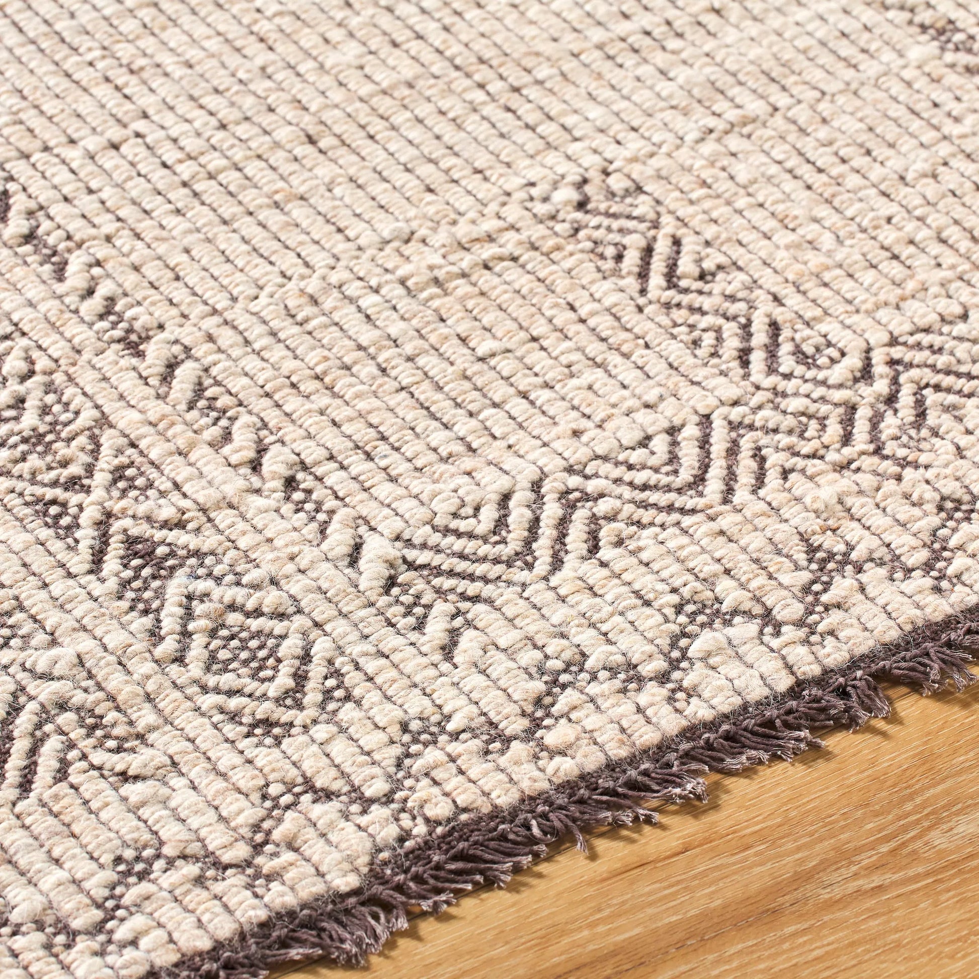 Irfan Rug - 539838 by Surya in beige, charcoal, taupe. Made from wool, cotton in a unique style.