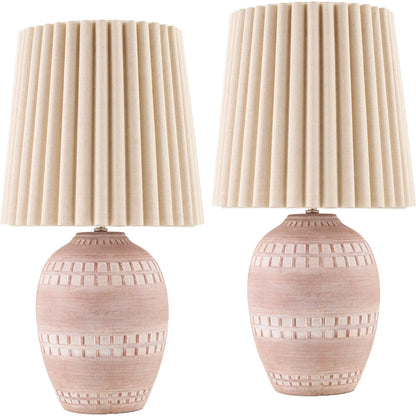 Iroh Accent Table Lamp (Set of 2) by Livabliss in painted. Made from ceramic, linen, polyester in a modern style.