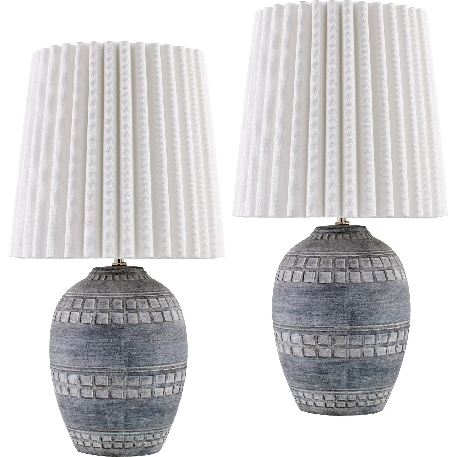 Iroh Accent Table Lamp (Set of 2) by Livabliss in painted. Made from ceramic, linen, polyester in a modern style.