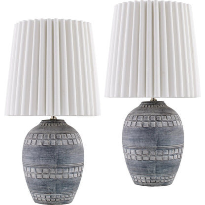 Iroh Accent Table Lamp (Set of 2) by Livabliss in painted. Made from ceramic, linen, polyester in a modern style.