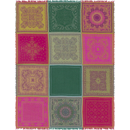 Indira Throw - 14473 by Surya in denim, medium gray, dark blue. Made from 100% wool in a eclectic & global style.