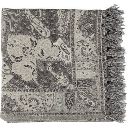 Indira - 29552 by Surya in charcoal, medium gray, light gray. Made from 100% wool in a traditional style.