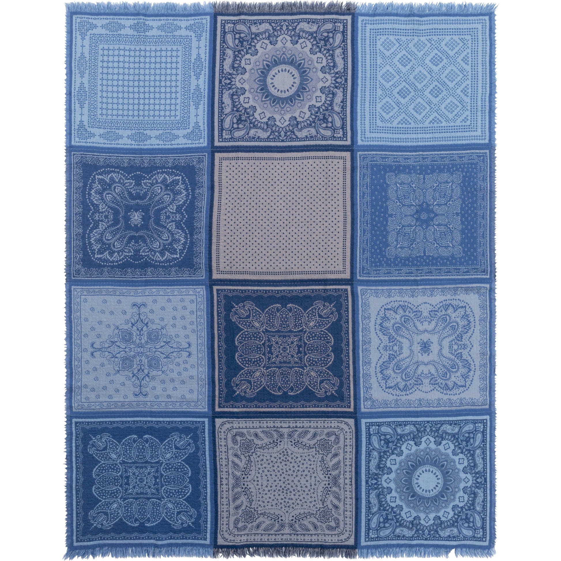 Indira Throw - 14473 by Surya in denim, medium gray, dark blue. Made from 100% wool in a eclectic & global style.