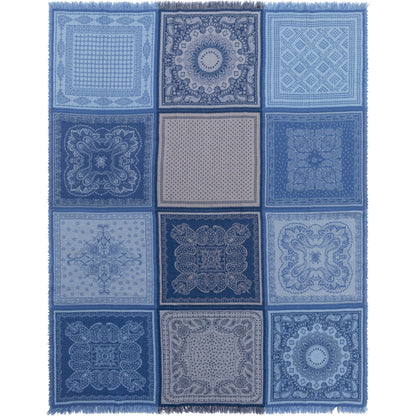 Indira Throw - 14473 by Surya in denim, medium gray, dark blue. Made from 100% wool in a eclectic & global style.