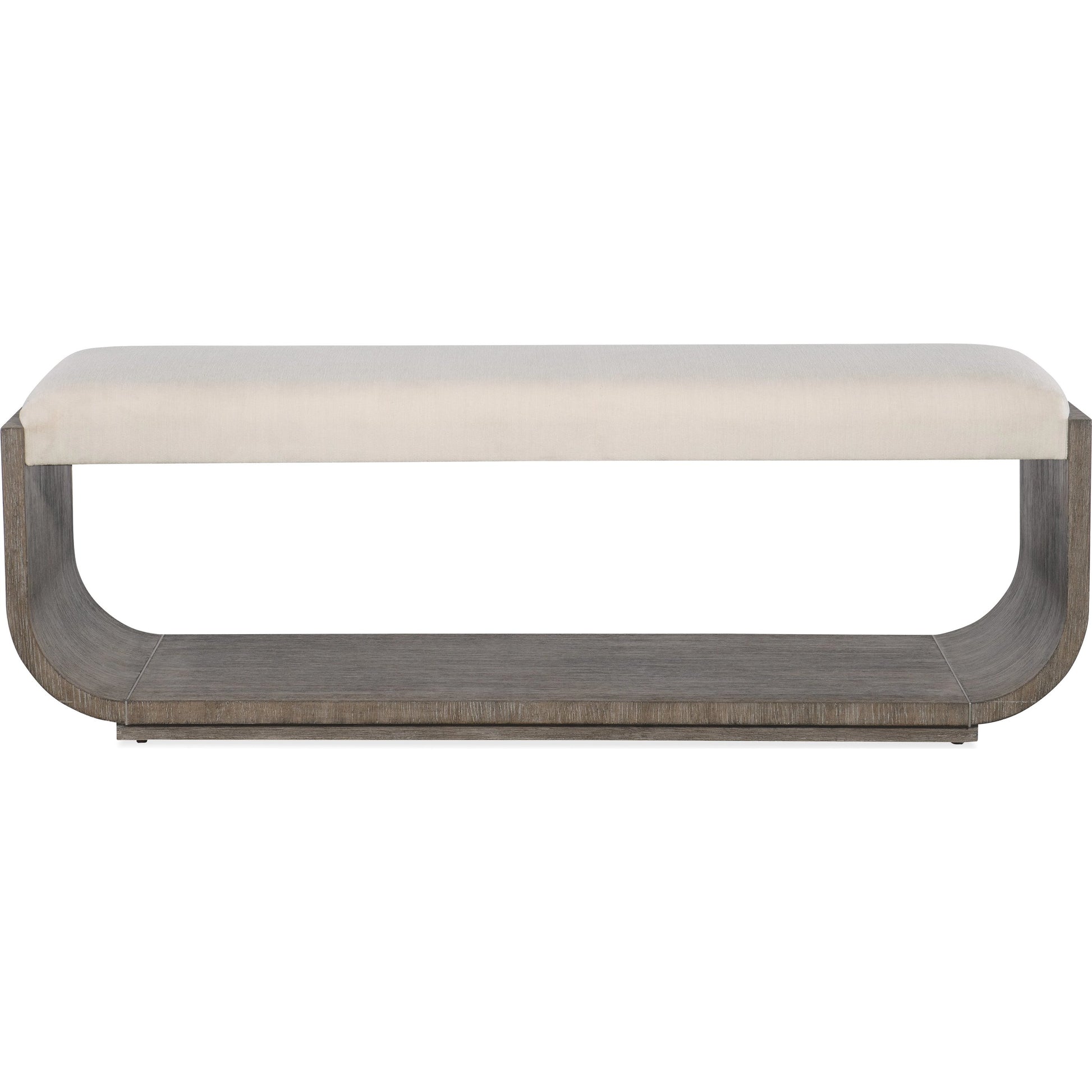 Modern Mood Bed Bench by Hooker Furniture in inverness natural. Made from oak veneers, fabric in a modern style.