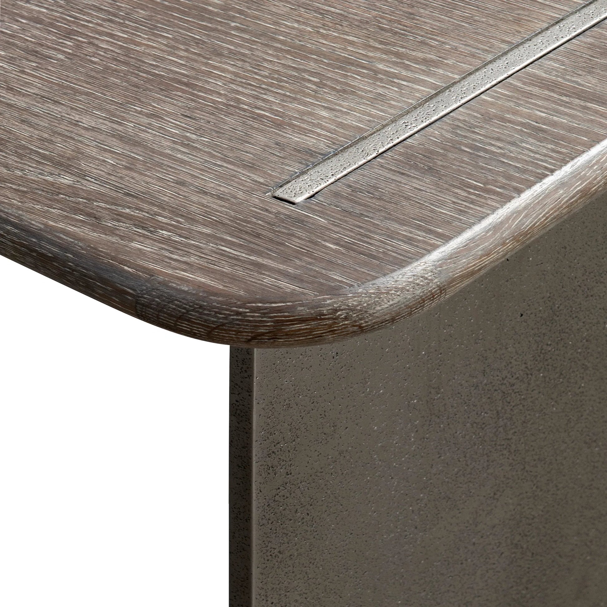 Melba Accent Table by Bernhardt in graphite, puma. Made from wood, metal in a rustic style.