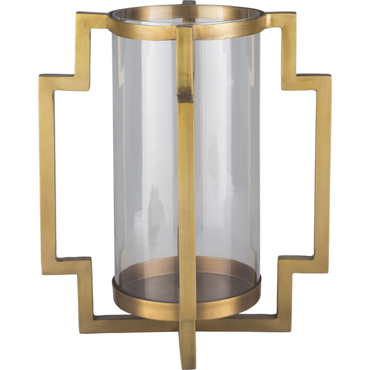 Isaiah Decorative Accent - 21893 by Surya in gold, clear and antiqued. Made from glass, metal in a modern style.