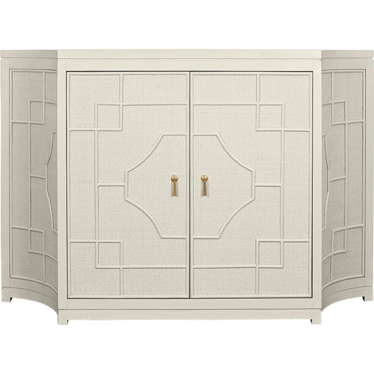 Isabel Two Door Decorative Rattan Overlay Cabinet by Worlds Away. Made from unique in a unique style.